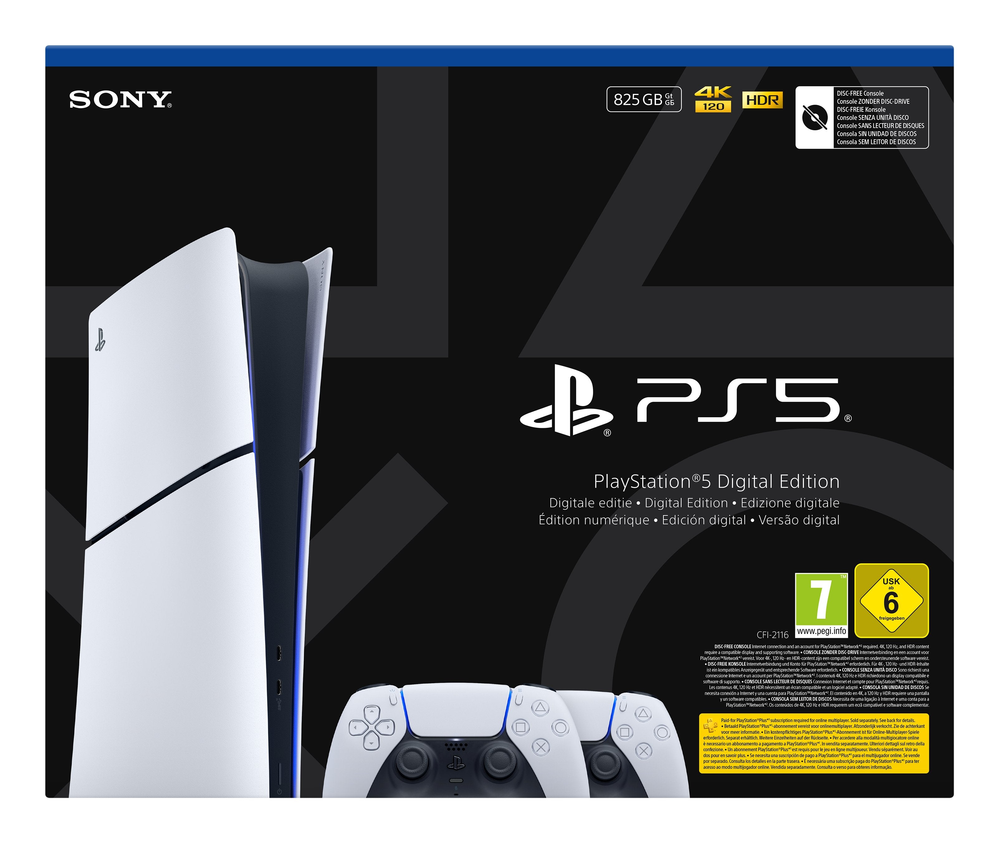 EAN 0711719022633 - Sony Playstation 5 Slim Digital 825 GB Wifi Negro, Blanco imagen 4