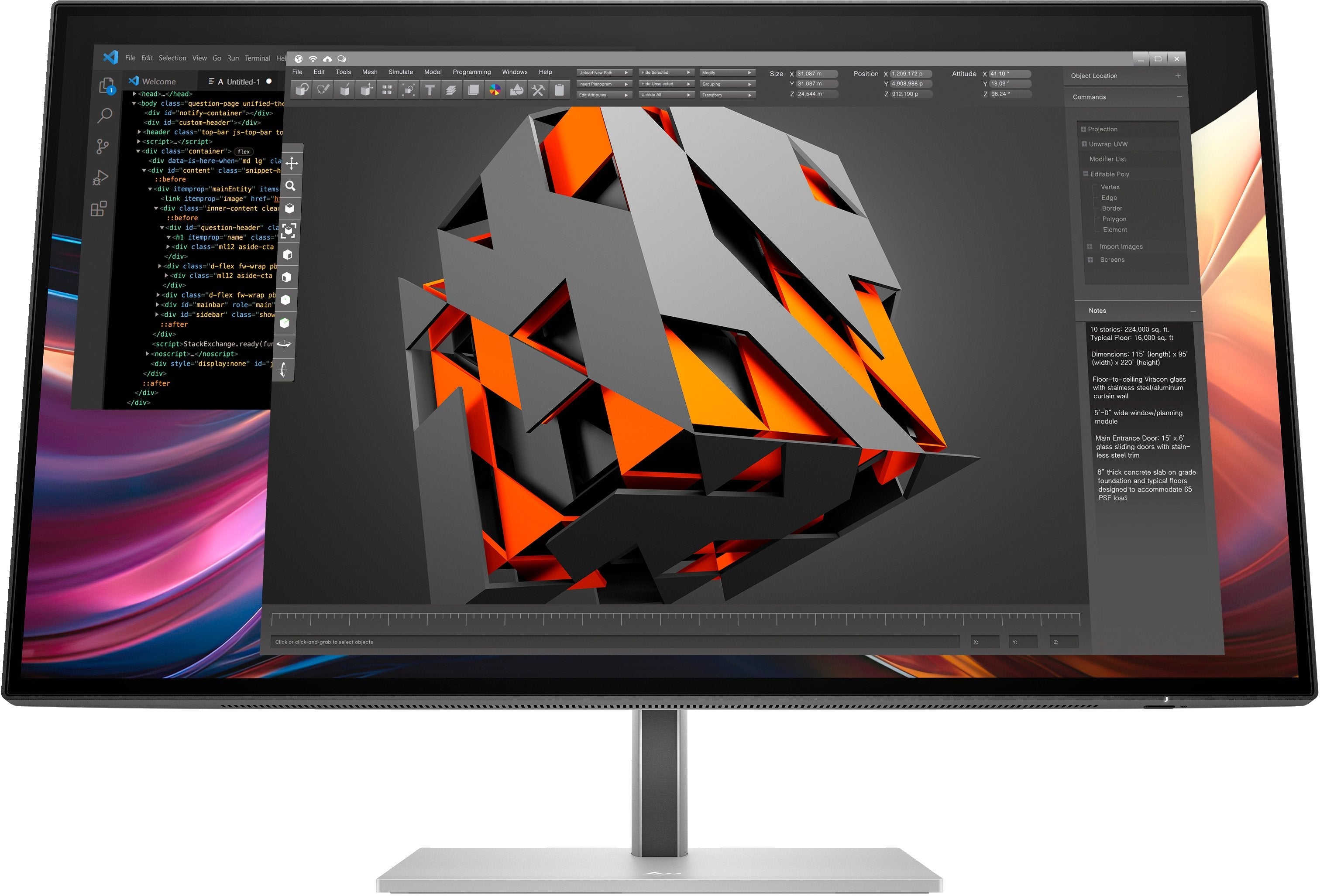 EAN 5715063476406 - HP Series 7 Pro 27 inch QHD Monitor - 727pq PVC Free pantalla para PC 68,6 cm (27") 2560 x 1440 Pixeles Q imagen 1