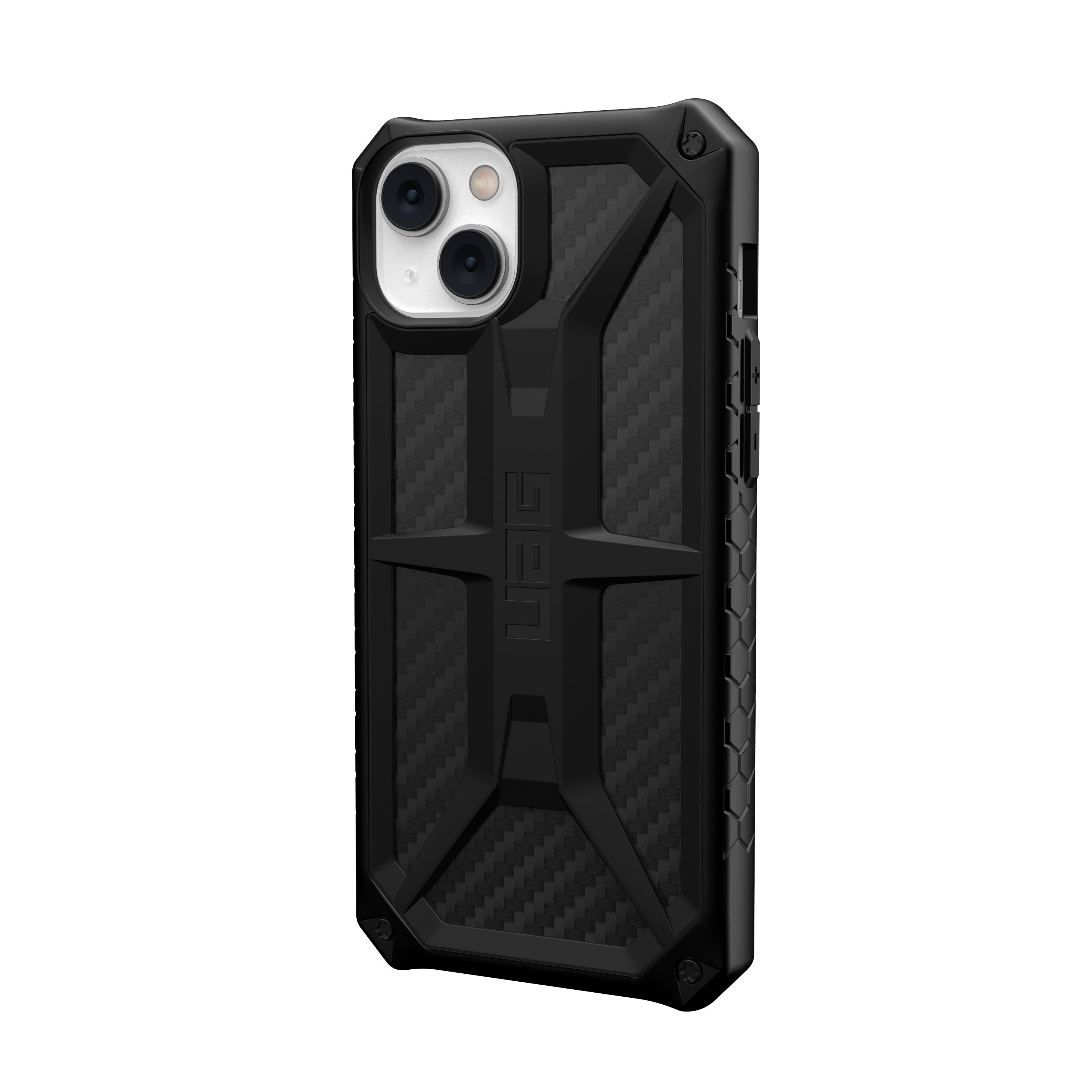 Uag Rugged Case For Iphone 14 Plus [6.7-In] Monarch Carbon Fiber Carcasa Trasera Para Telfono Mvil Resistente Policarbonato, Caucho, Piel De Grano Superior, Aleacin De Metal, Poliuretano Termoplstico (Tpu) Fibra De Carbono 6.7" Para Appl