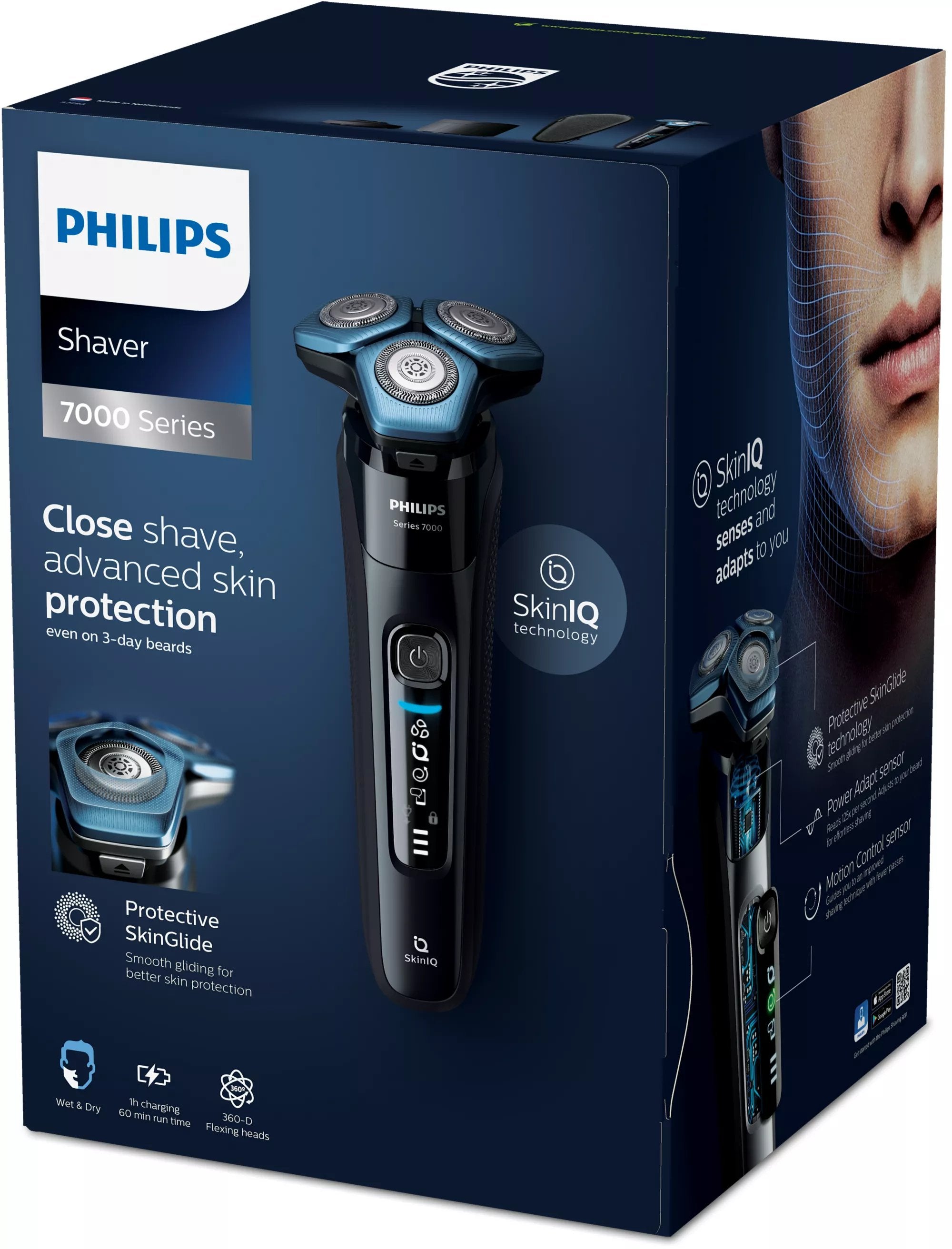 EAN 8710103940098 - Philips SHAVER Series 7000 S7783/55 afeitadora Máquina de afeitar de rotación Recortadora Negro imagen 2