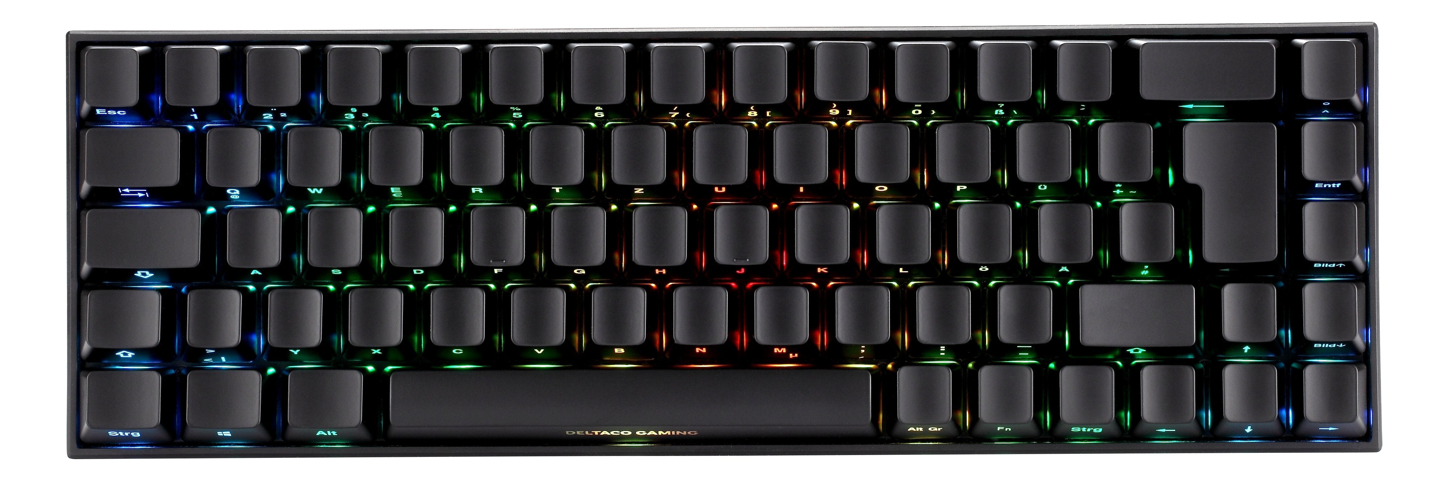 Deltaco Mech. Mini Gaming Tastatur Rgb Led Wireless Schwar