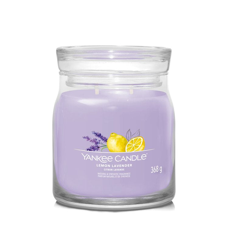 Yankee Candle Signature Vela Limón Lavanda Mediana 368g