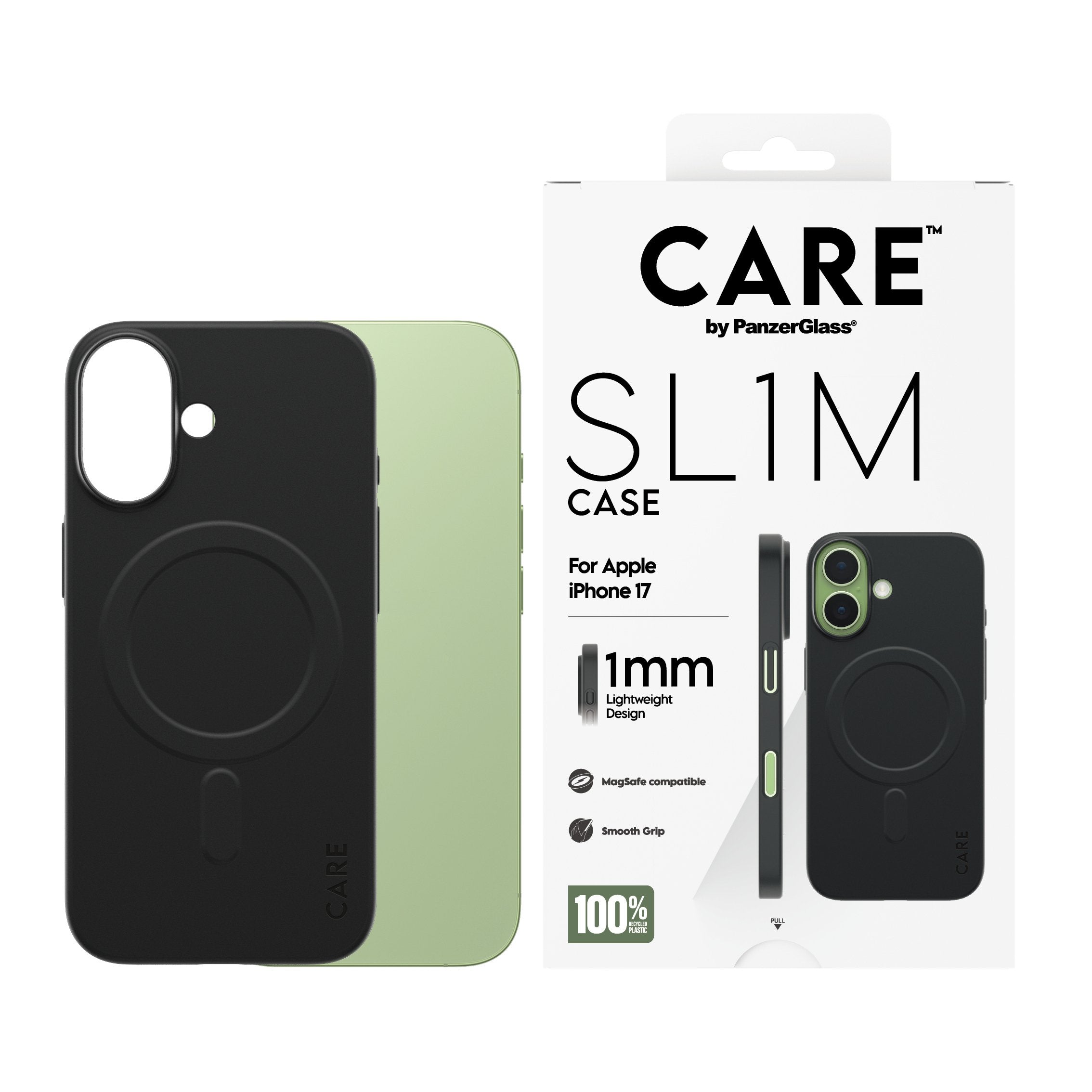 Panzerglass Care Sl1m Case Black W. Magsafe Ip 17