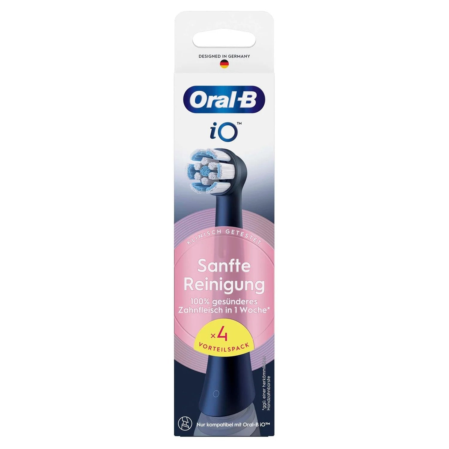 Oral-B Io Aufsteckbürsten Sanfte Reinigung Black 4er