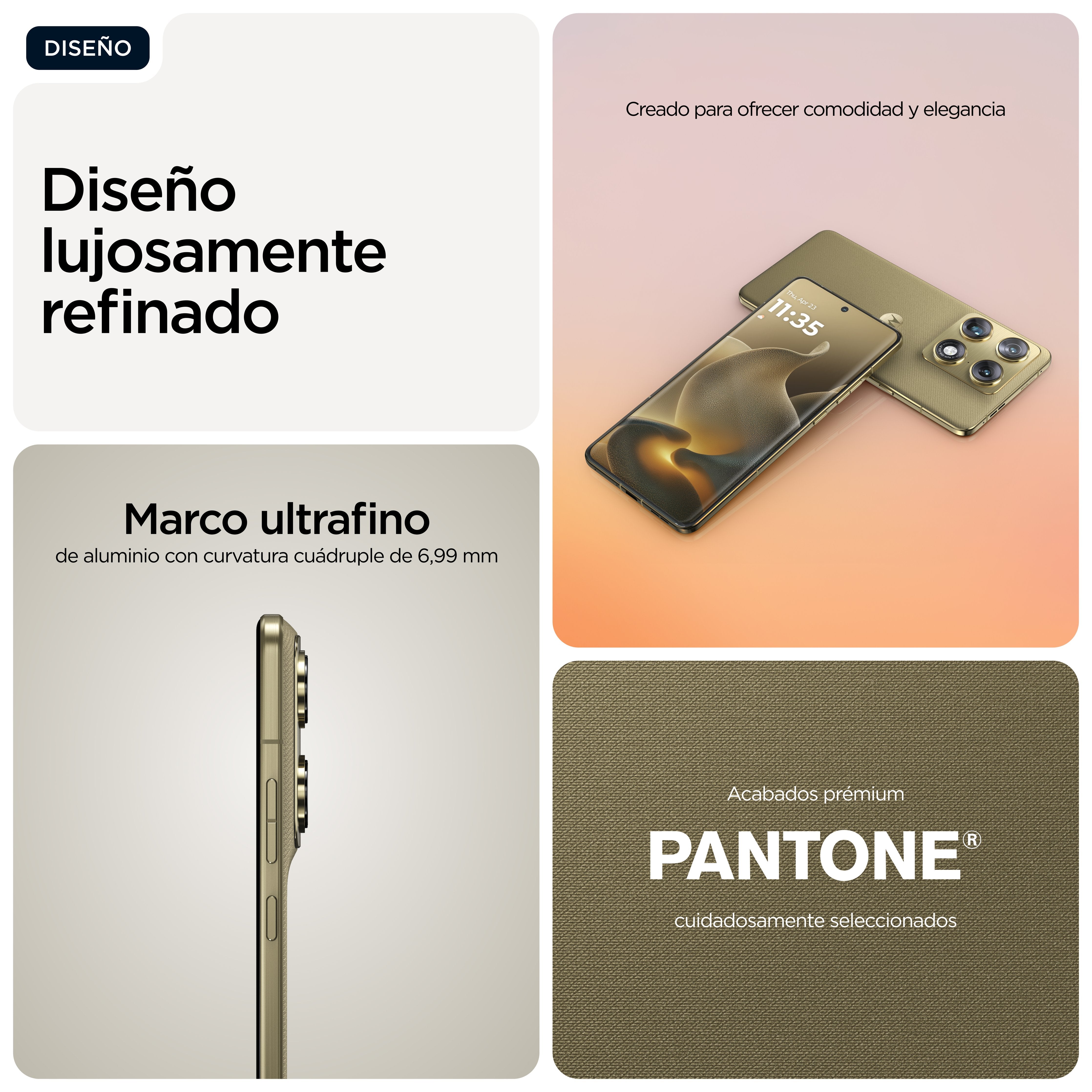 Smartphone  Motorola Moto Signature 6.8" Dual Sim Android Usb Type-C 16 Gb 512 Gb 5200 Mah Verde Oliva