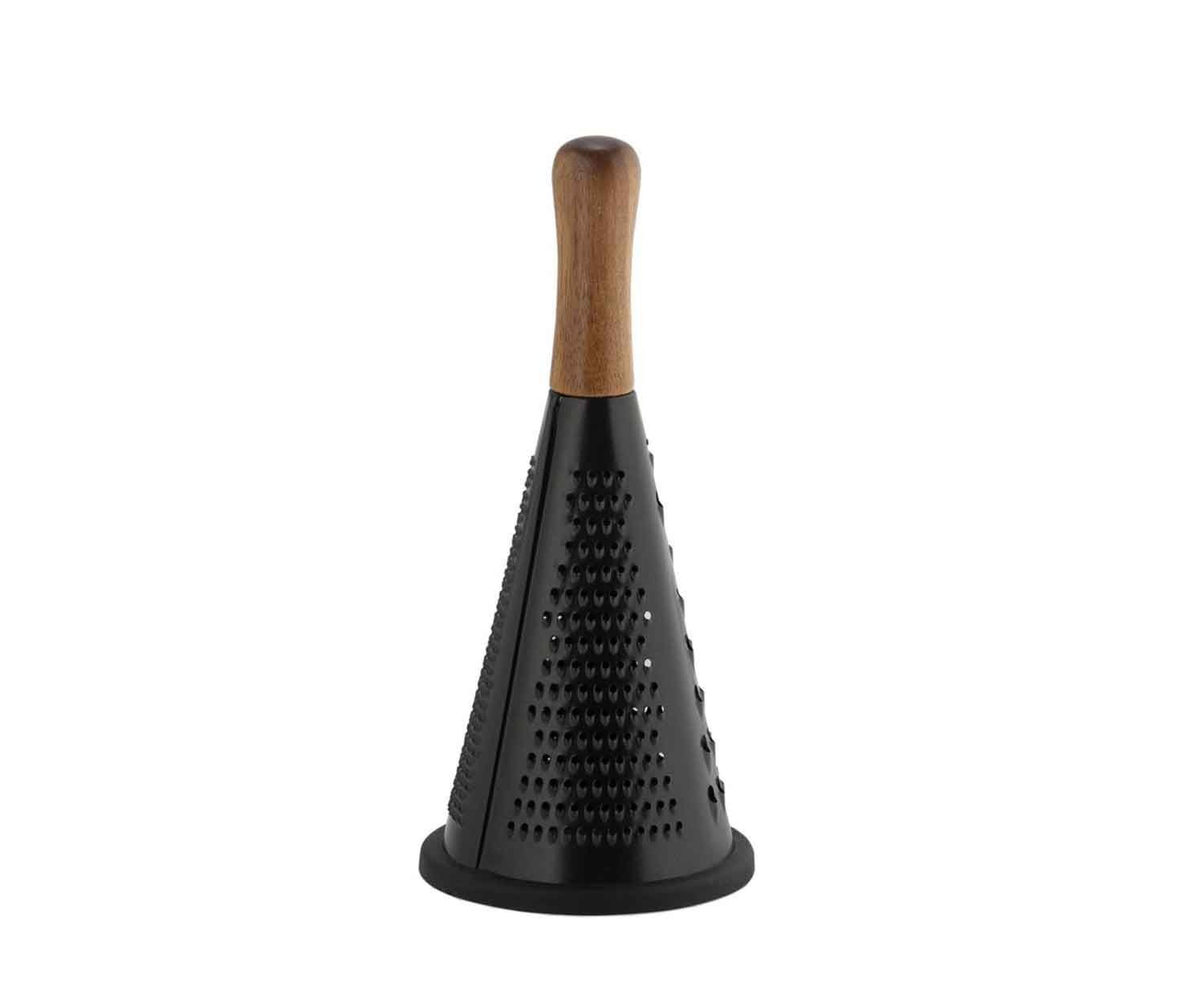 Rallador Inoxidable Negro/Acacia Cc73014 Andrea House