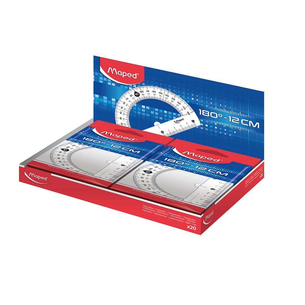Maped Transportador 180º Base 12cm