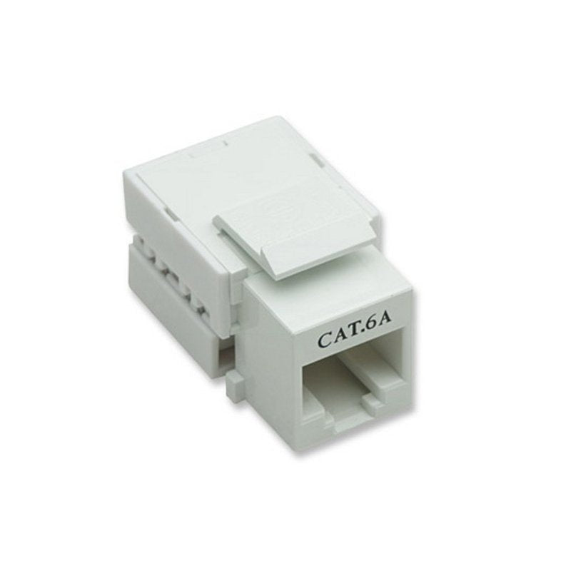 Intellinet Cat6a Keystone Jack Rj45 10 Gigabit Utp White