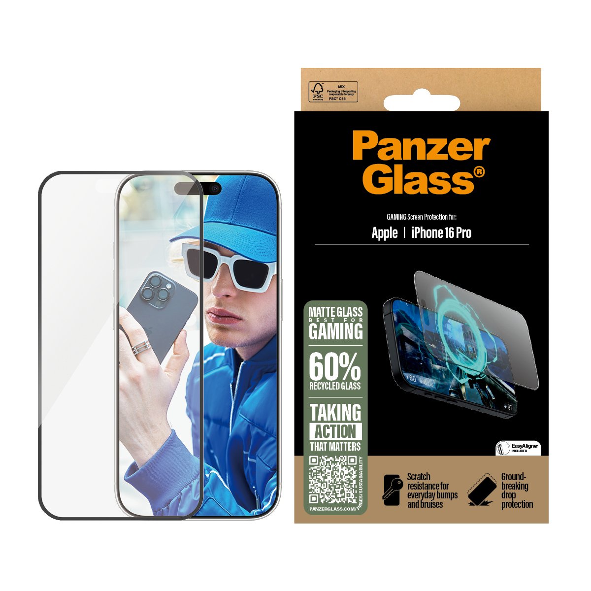 EAN 5715685002342 - PanzerGlass ® Gaming Screen Protector iPhone 16 Pro | Ultra-Wide Fit Protector de pantalla Apple 1 pieza( imagen 2