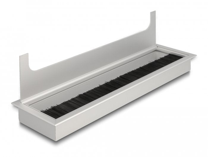 Delock Cabledurchführung Für Tischeinbau Mit Bürste 280 X 80 X 28 Mm Silber