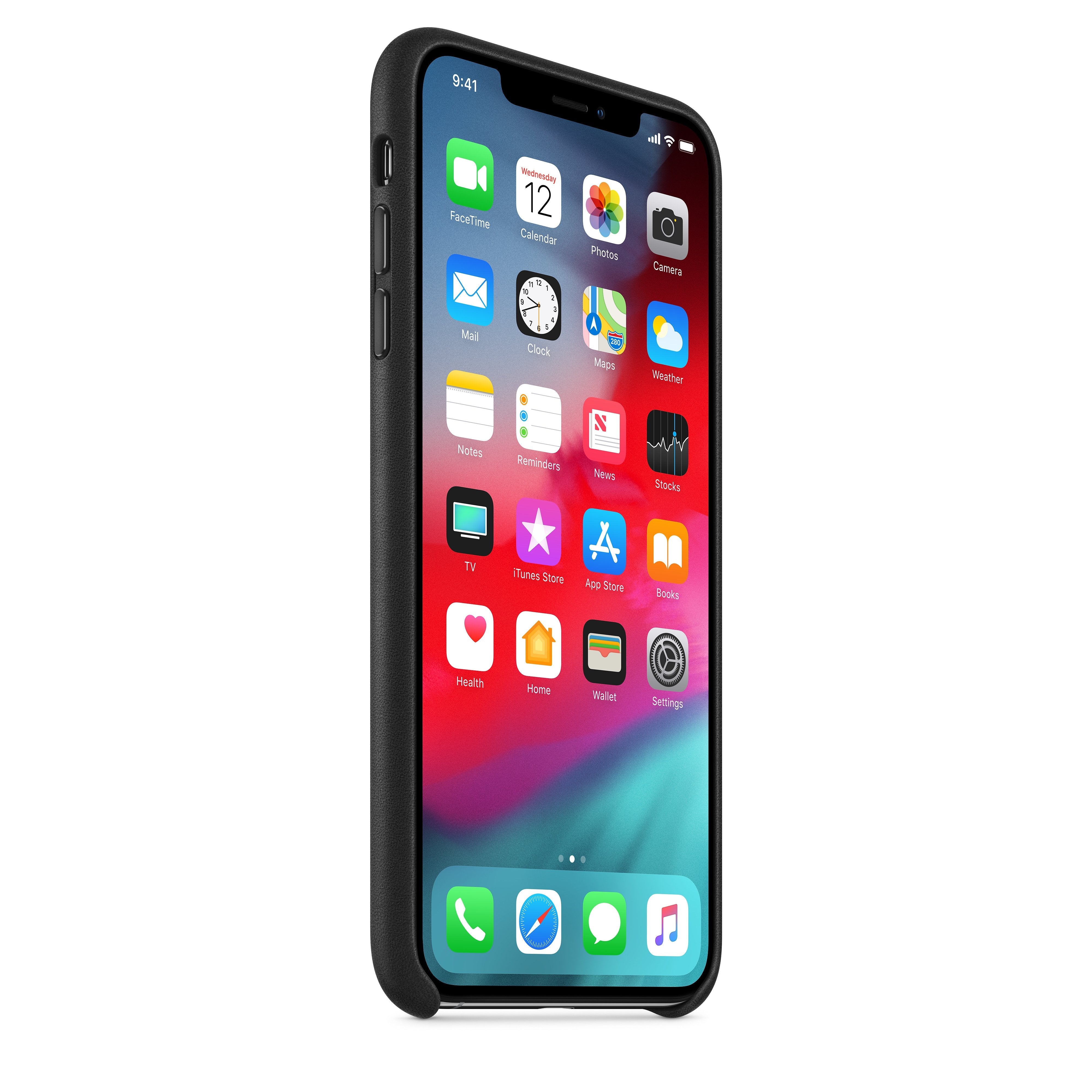 Apple Iphone Xs Max Leather Case - Black