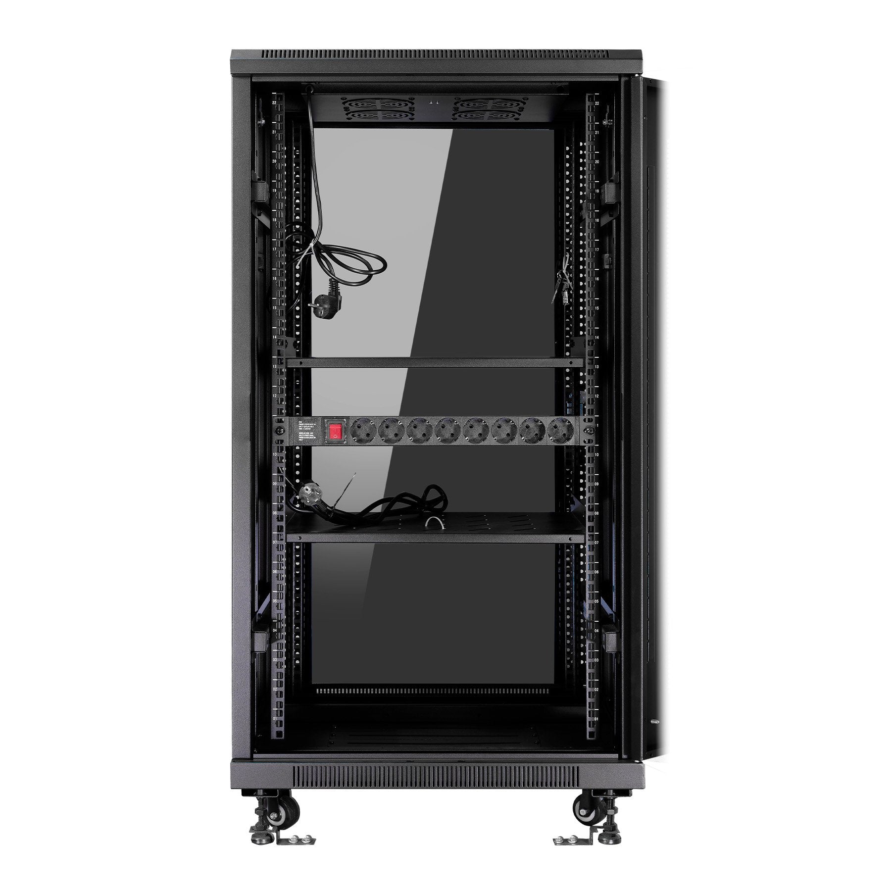 Armario Suelo  22u Ai6622 Aiten Data Pta Crist 600x600x1166 2f 4v 2l 1b 2cl 4r F8