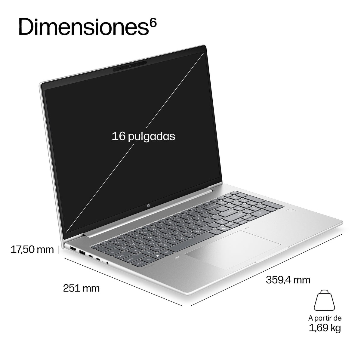 EAN 0826581572626 - HP ProBook 4 G2i 16 inch Notebook AI PC Wolf Pro Security Edition Intel Core 5 Portátil 40,6 cm (16") WUX imagen 5