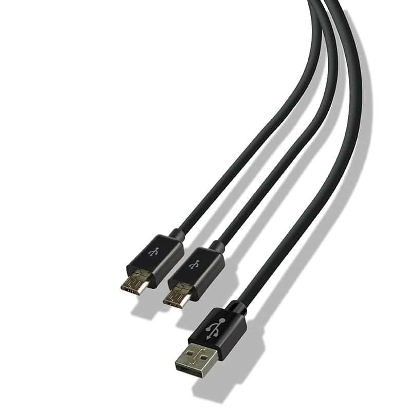 Steelplay Dual Play & Charge Cable For Controller 3m Negro Ps4