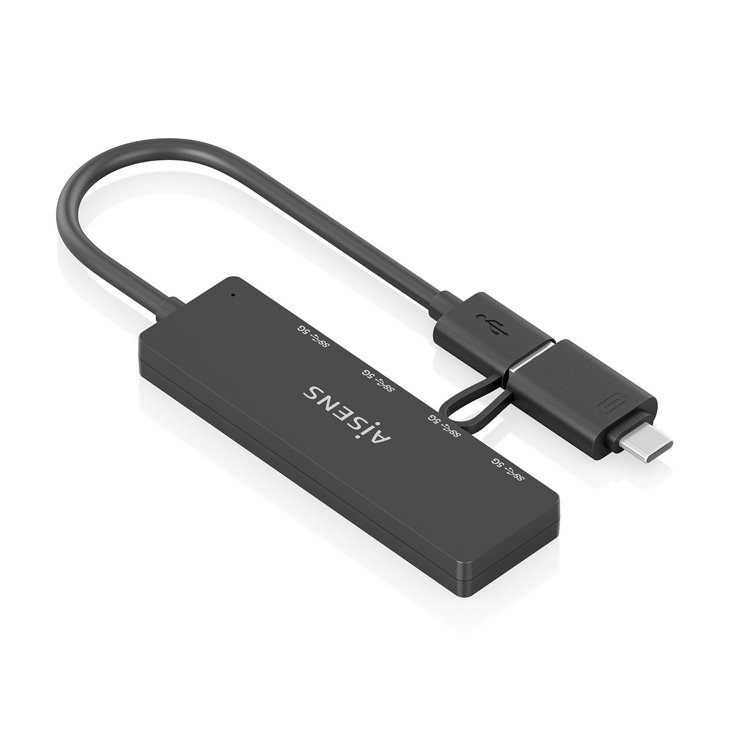 Aisens Hub Usb 3.1 Usb-C Usb-A, Usb-C/M+Usb-A/M-4xtipo A/H, Negro, 15cm