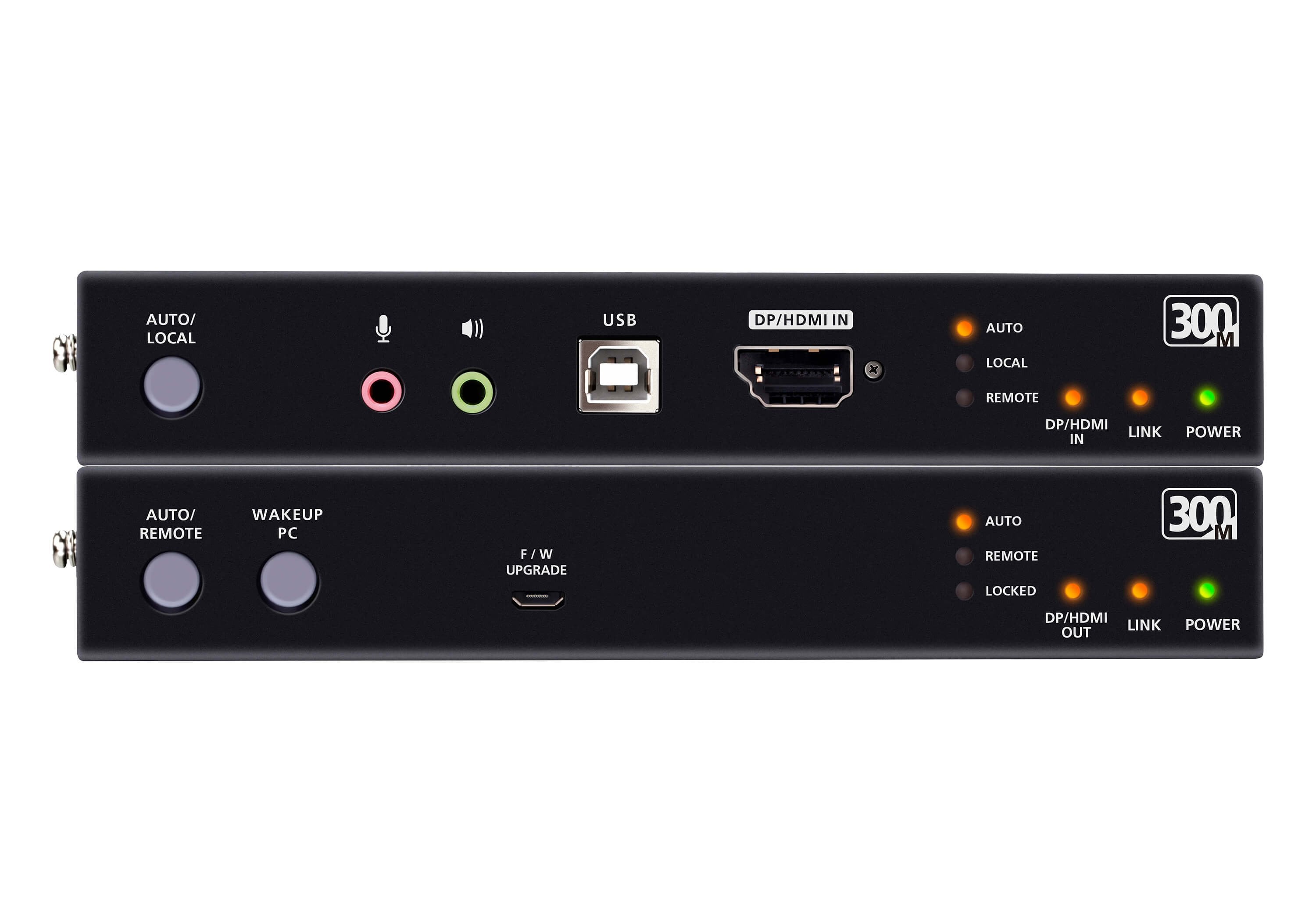 Usb True 4k Displayport/Hdmi  Optical Kvm Extender (True 4k