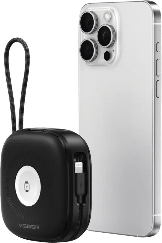 Cargador Powerbank Veger Ultra Compacto Usb-C W 10000mah Gris Vg-W1185