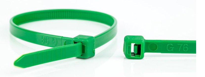 EAN 8717278572574 - WKK 110226571 presilla Brida reutilizable Plástico, Poliamida Verde 100 pieza(s) imagen 1