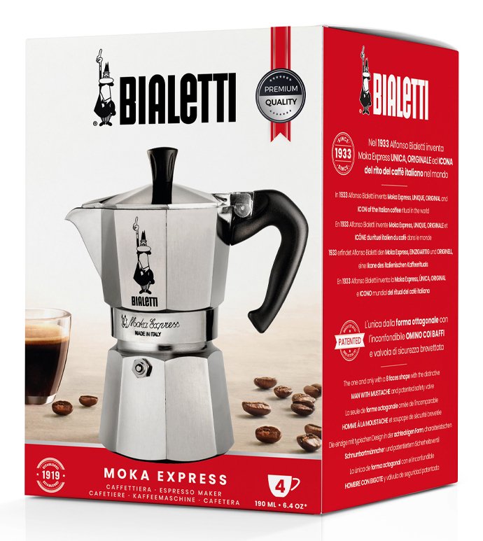 EAN 8006363011648 - Bialetti Moka Express Cafetera italiana 0,23 L Aluminio imagen 6