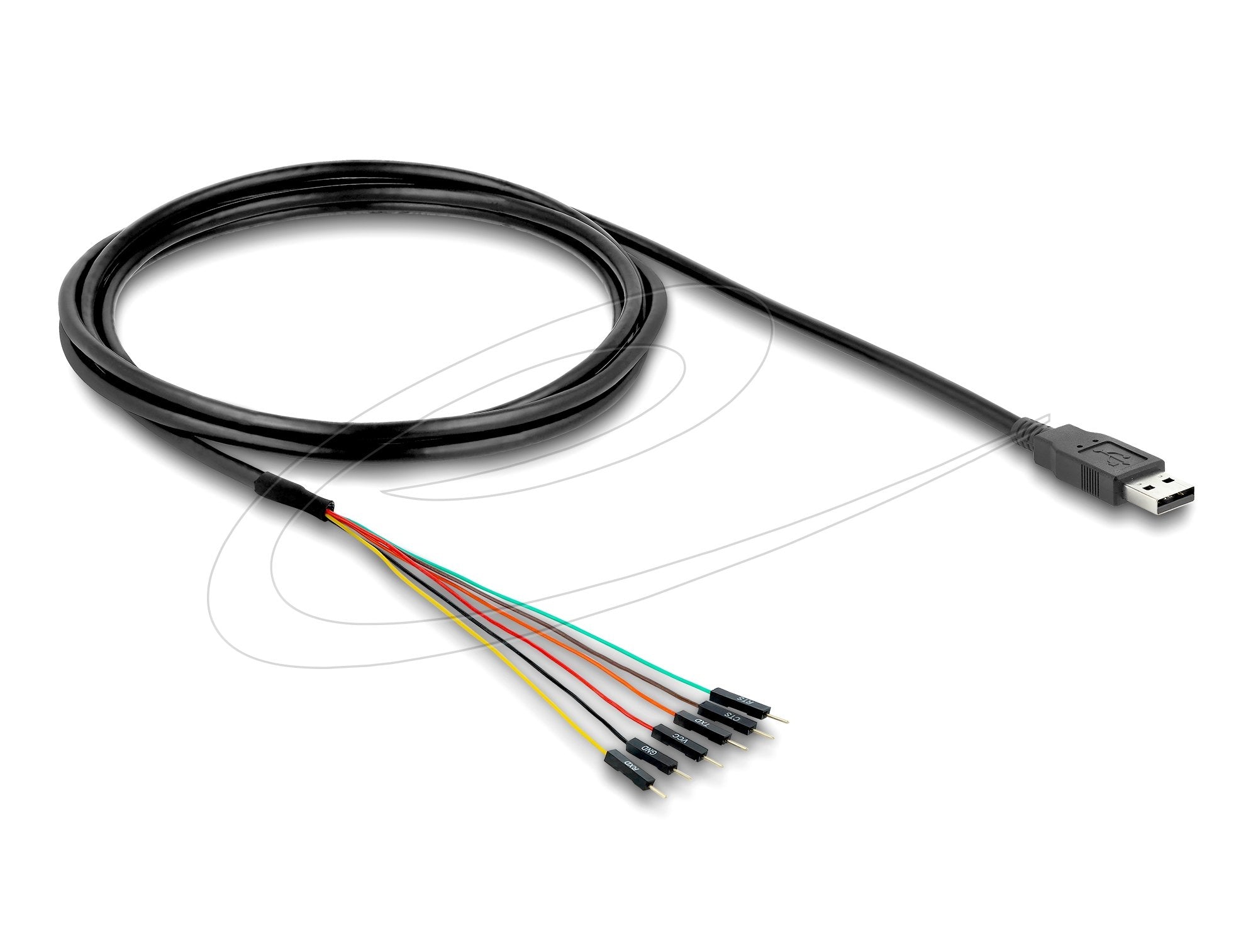 Konverter Usb 2.0 Typ-A Zu Uart Ttl (5 V) Schnittstelle Mit 6 X Pfostenstecker Tx Rx Cts Rts Und 5 V Ausgangsspannung 1,8 M
