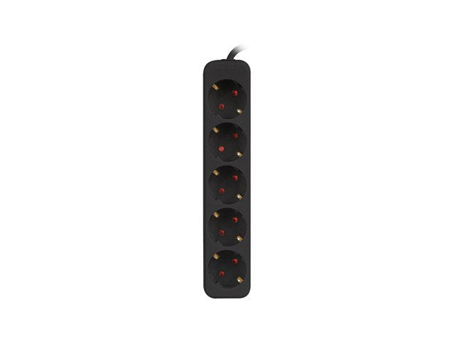 EAN 5901969429213 - Lanberg PS0-05F-0300-BK base múltiple 3 m 5 salidas AC Interior Negro imagen 2