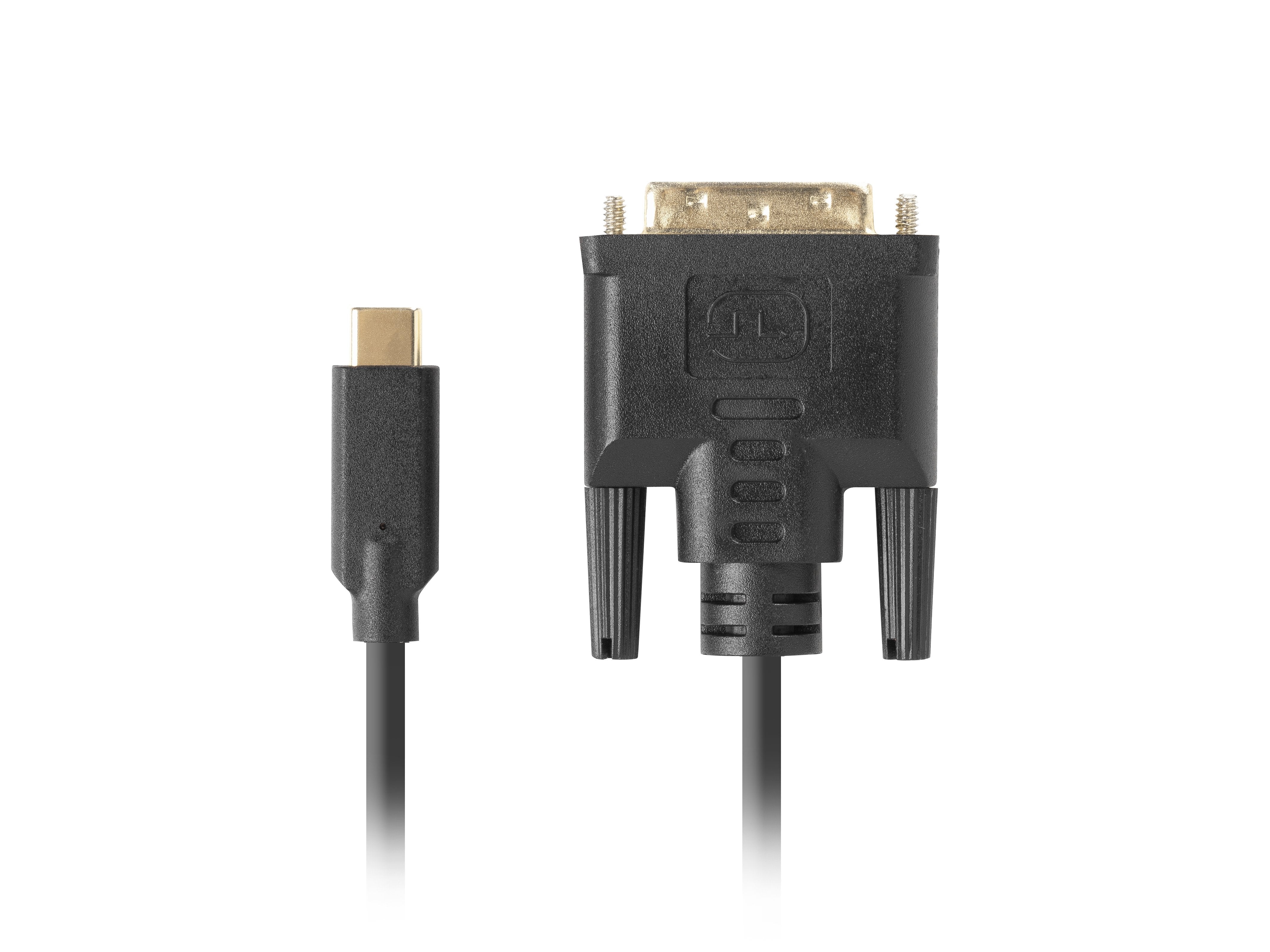 Cable Usb-C A Dvi-D (24+1) Lanberg Macho/Macho 3.0m Negro