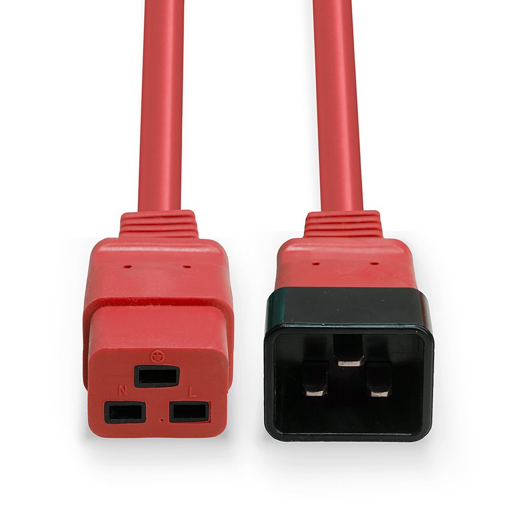 Lindy 30125 Cable De Alimentacion Negro, Rojo 3 M C20 C19