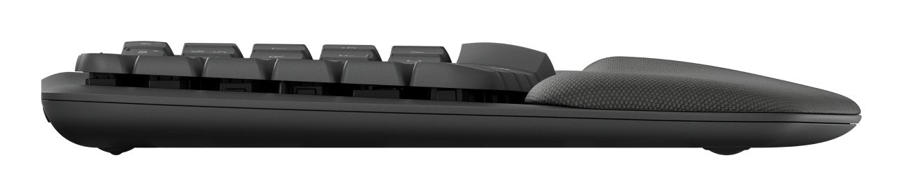 Logitech Wave Keys Keyboard With Cushioned Palm Rest Wireless Azultooth Le Qwerty Graphite (Pan)