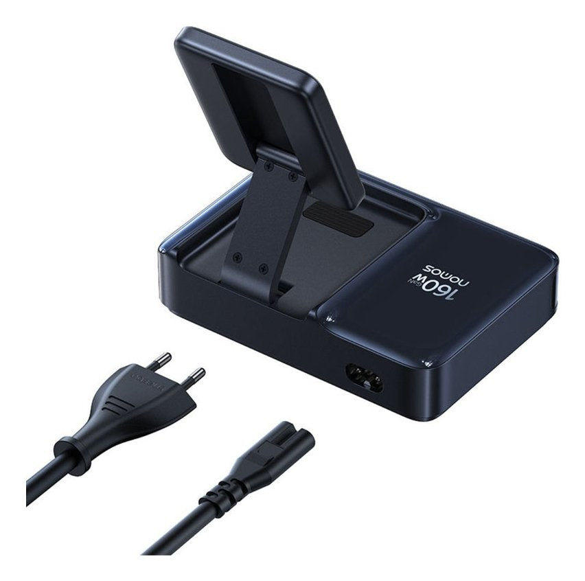 Baseus Nomos Nh21 4-In-1 Desktop Charging Station With Retractable    Cable 3c+U 160w Eu Cosmic Black