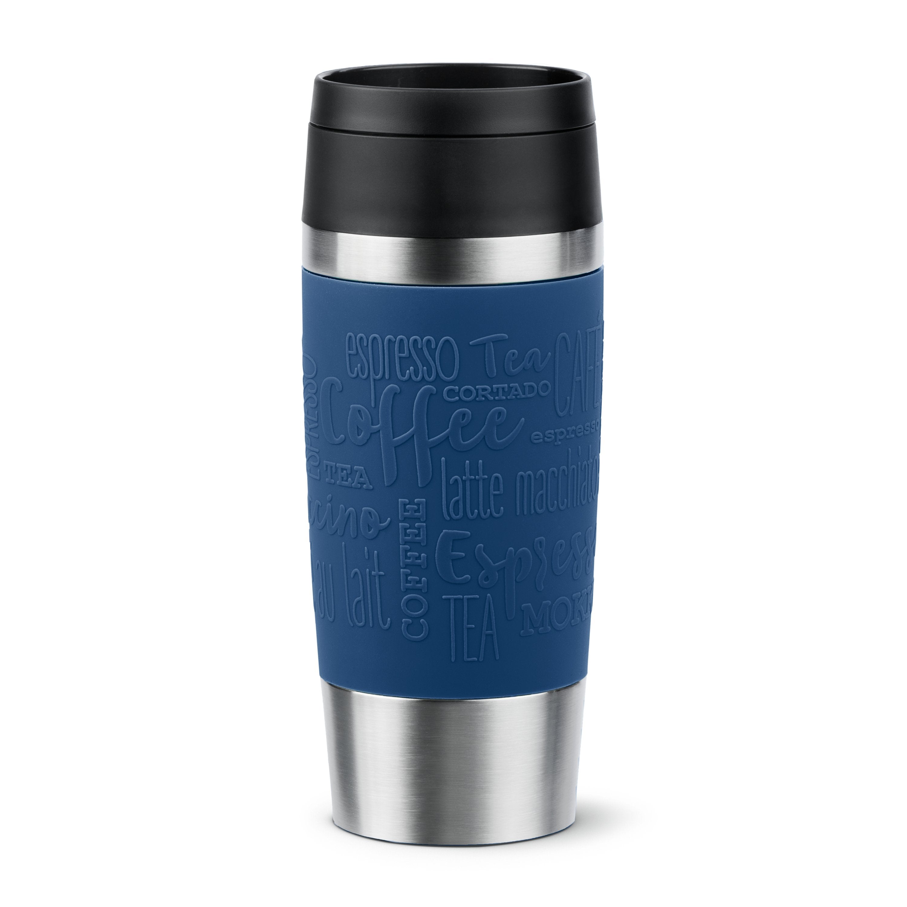 Taza Térmica  Emsa Travel Mug  Clásica Azul Oscuro/Acero Inoxidable, 0,36 Litros N2020300