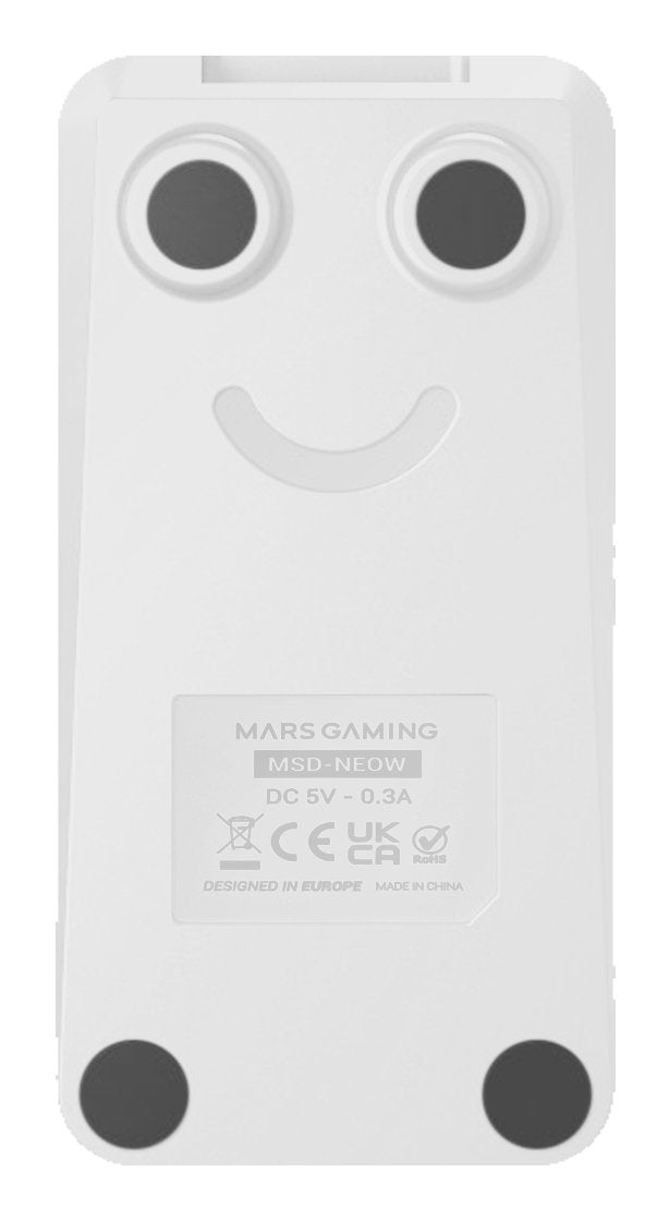 Control Deck Mars Gaming Msd-Neo 15 Teclas Lcd 1 Rueda 2 Botones Blanco