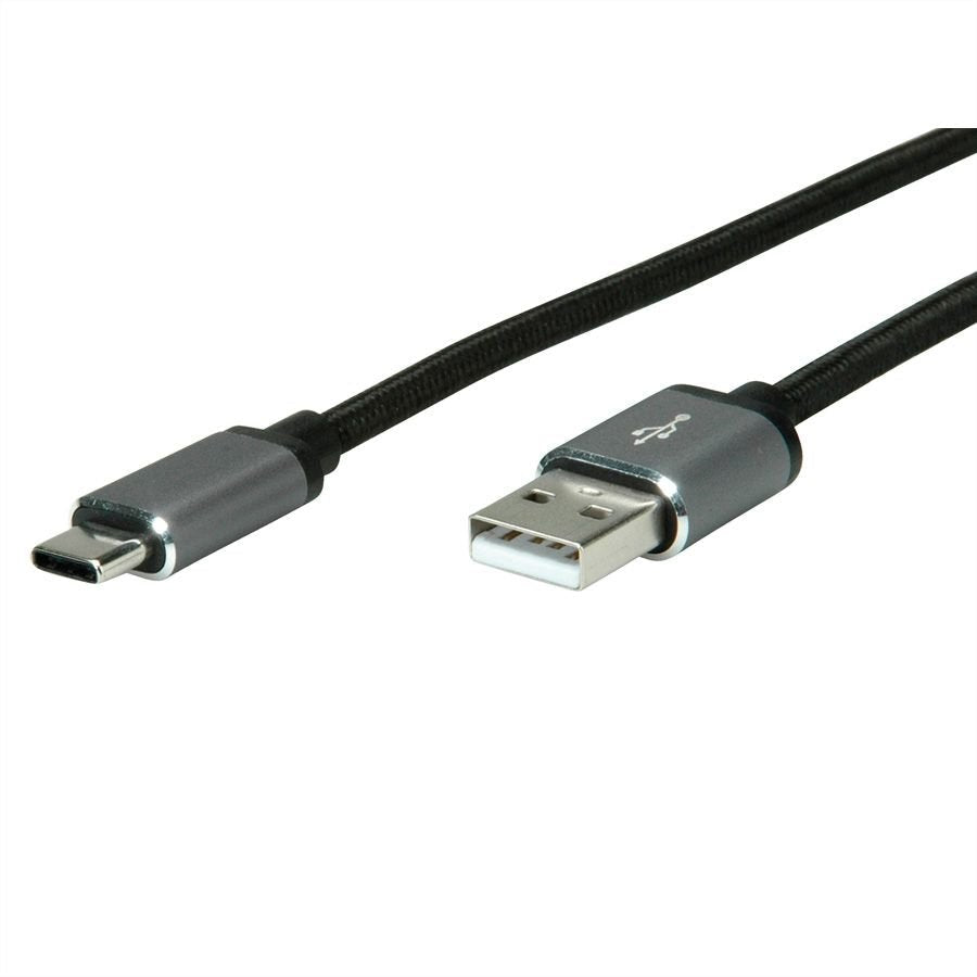 Roline 11029029 Cable Usb 3 M Usb 2.0 Usb A Usb C Negro, Plata