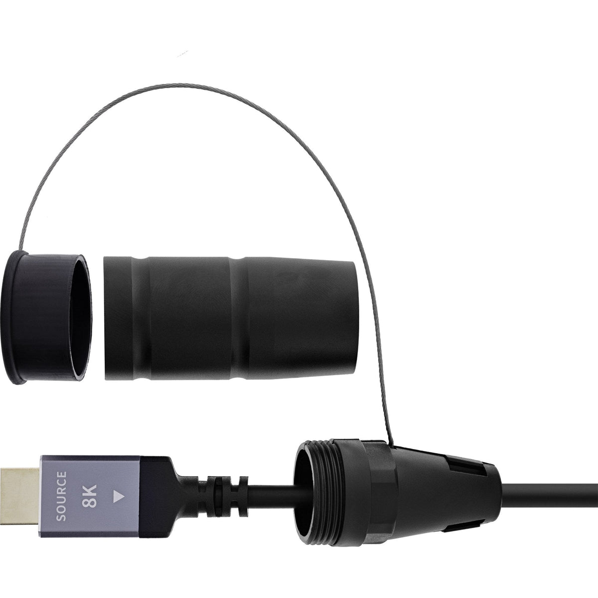 Carrete De Cable Hdmi , Cable Hdmi 2.1 De Aoc, 8k/60hz, Blindado, Negro, 90 M Inline