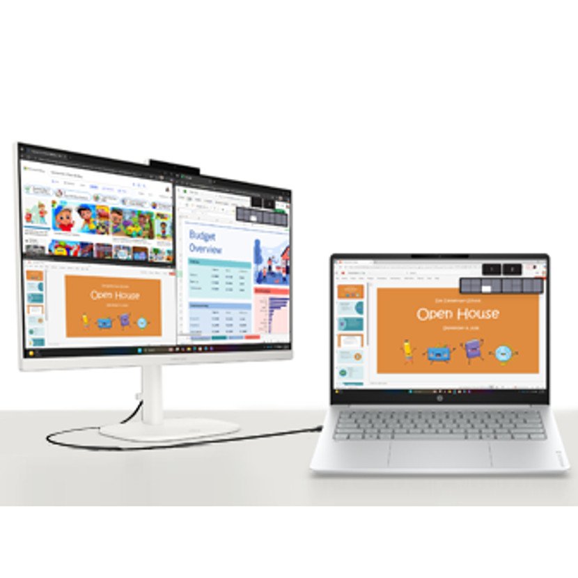 All In One Hp Omnistudio 24 Cv0002ns 23.8 " Full Hd Amd Ryzen 5 40 8 Gb Ram 512 Gb Ssd Windows 11 Home Algodón Blanco