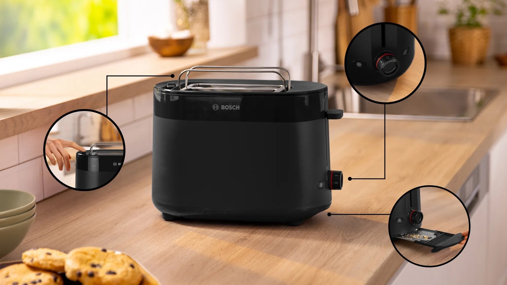 EAN 4242005402977 - Bosch TAT2M123 tostadora 6 2 rebanada(s) 950 W Negro imagen 3