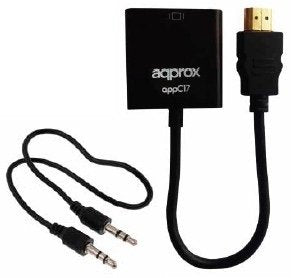 EAN 8435099518464 - Approx appC17 HDMI tipo A (Estándar) VGA (D-Sub) + 3,5mm Negro imagen 1