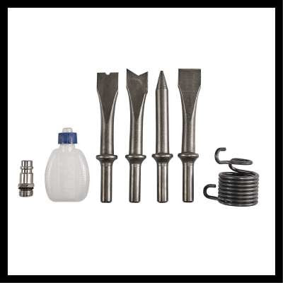 Martillo Cincel Neumático Einhell Tc-Pc 45 Set (Rojo/Negro, Con Juego De Cinceles De 4 Piezas, Removedor De Óxido De Aguja, Estuche)