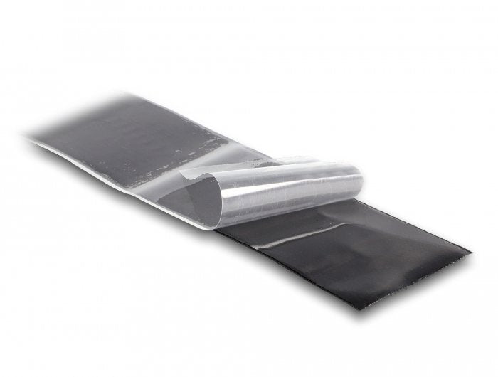 Strapazierfähiges Klettband Selbstklebend Mit Haft- Und Flauschband L 25 M X B 50 Mm Schwarz