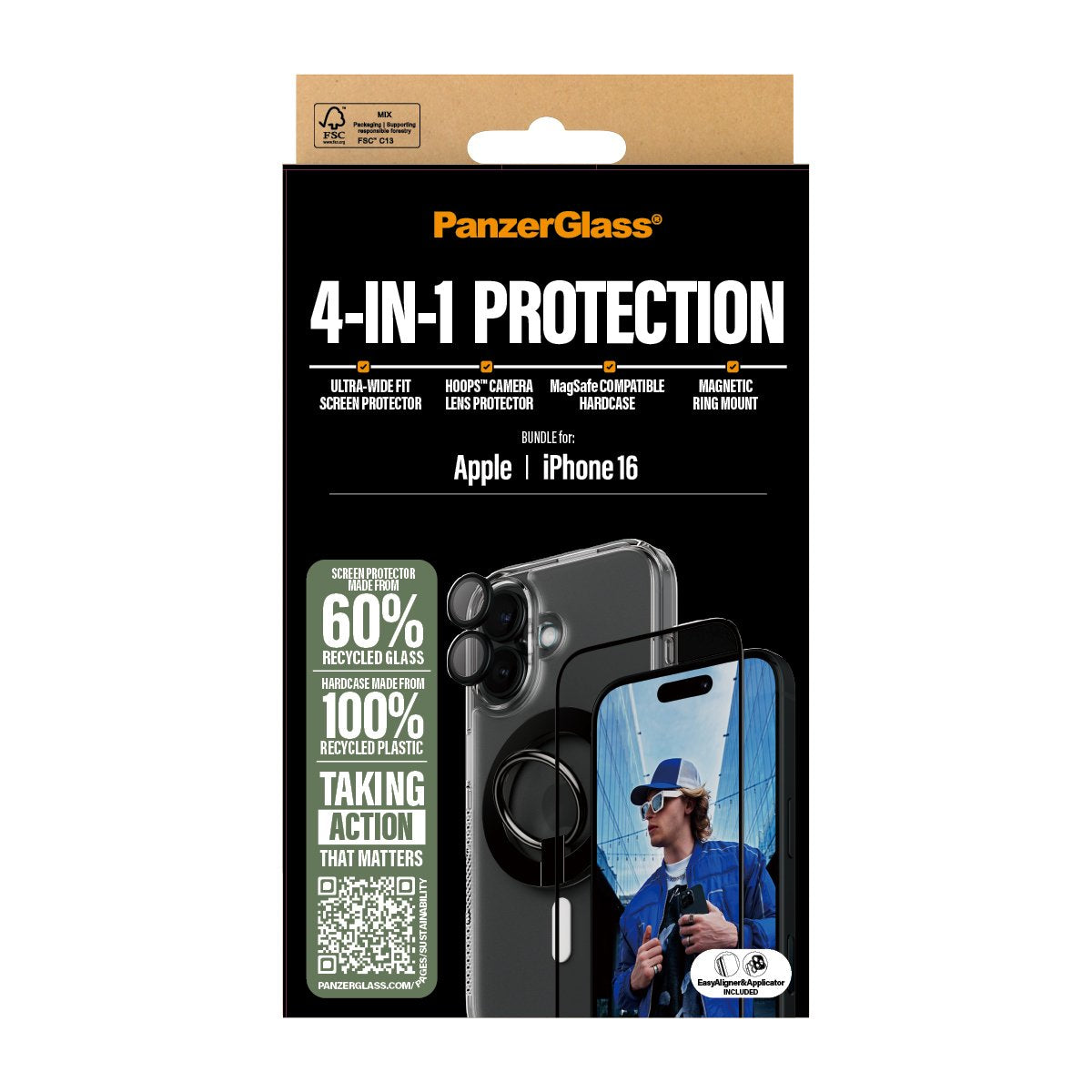 EAN 5715685003493 - PanzerGlass ® 4-in-1 Protection Bundle iPhone 16 Protector de pantalla Apple 1 pieza(s) imagen 3