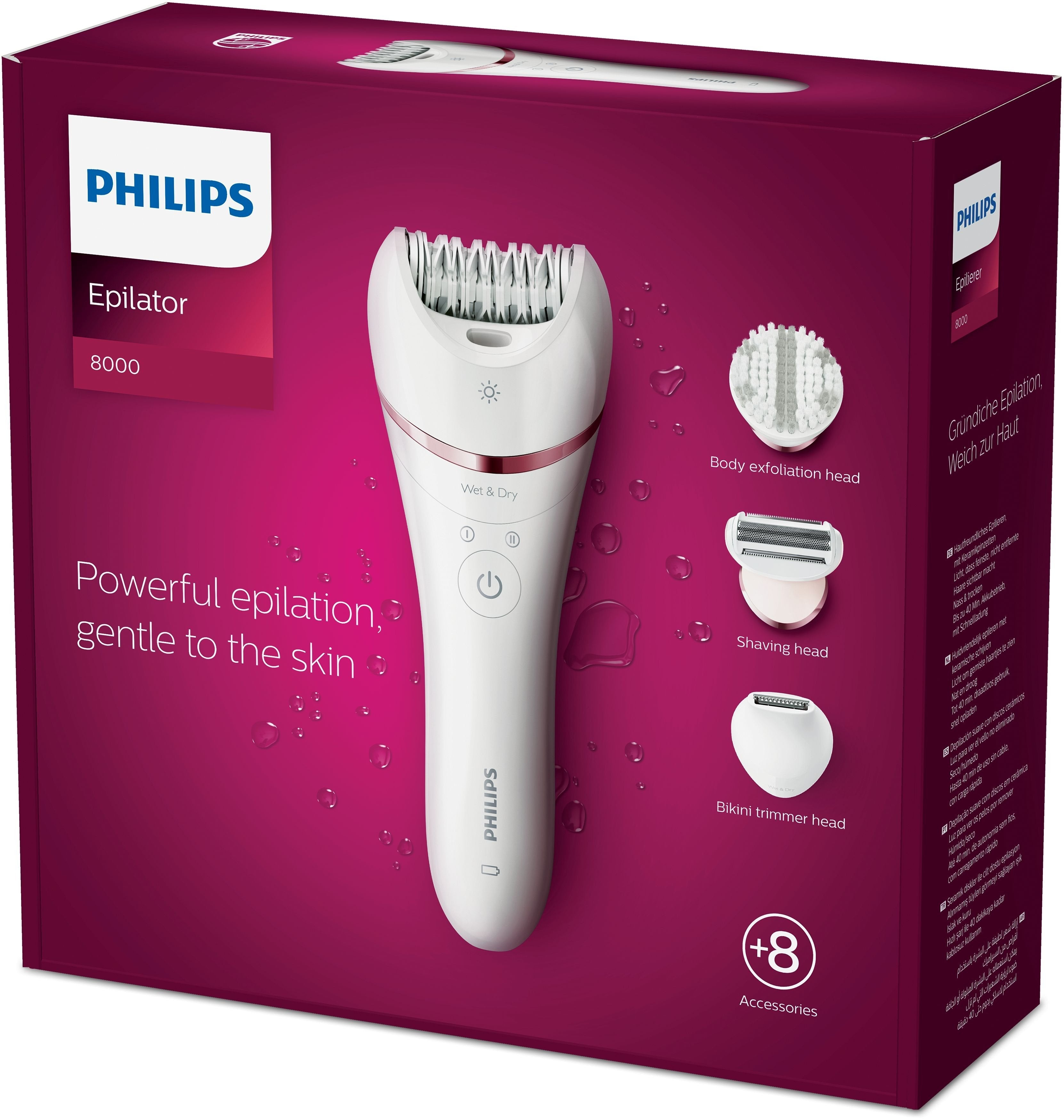 Philips 8000 Series Epilator Series 8000 Bre735/00 Depiladora Wet & Dry