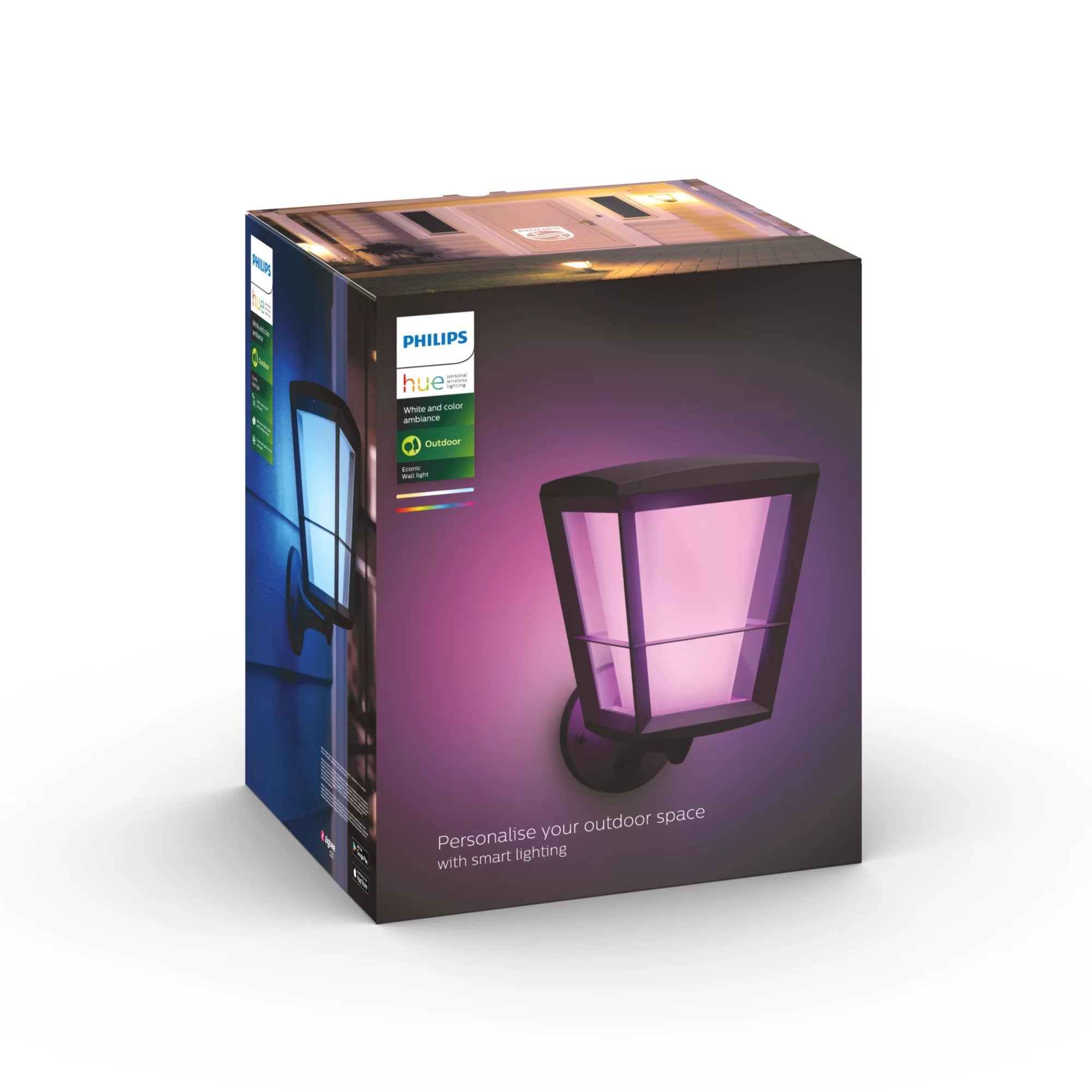 Philips Hue White And Color Ambiance Aplique Mural Para Exteriores Econic