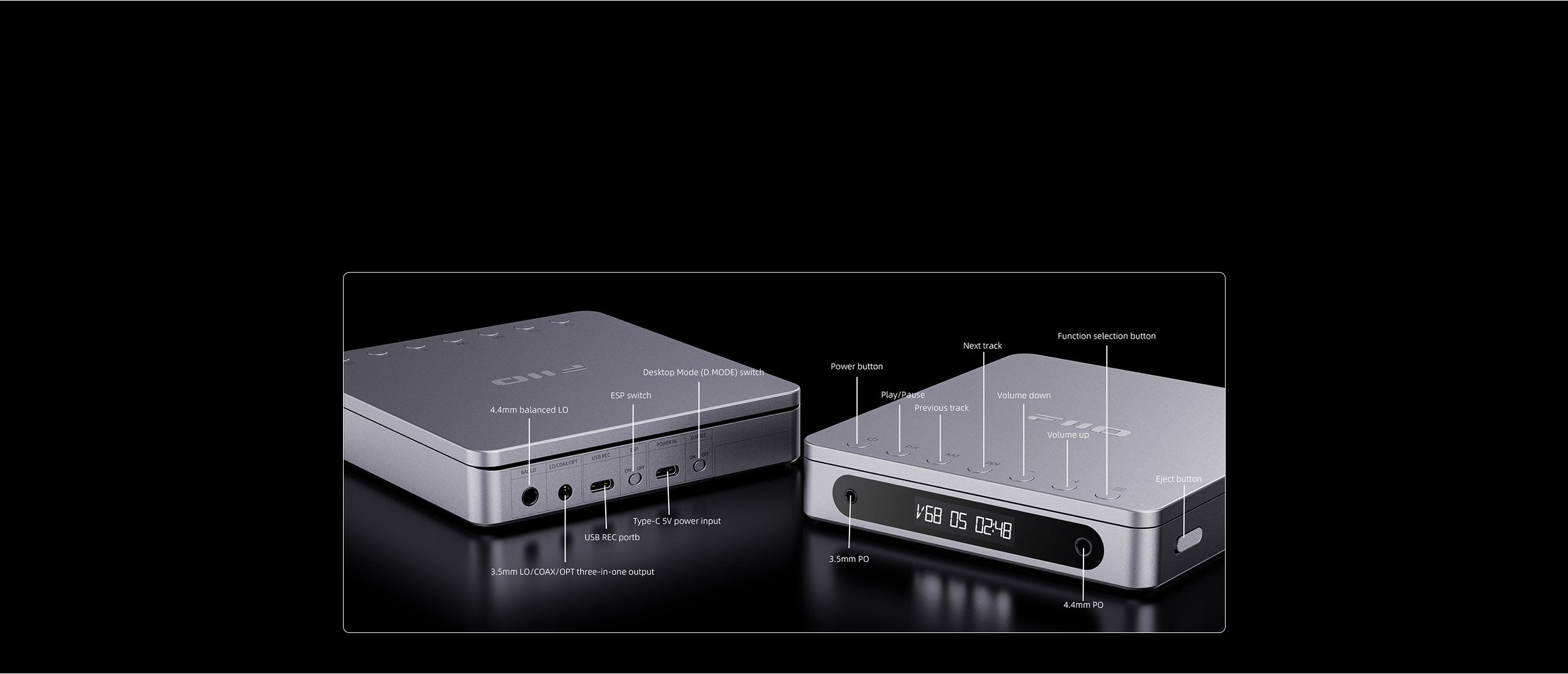EAN 6953175761020 - FiiO DM13 Reproductor de CD portátil Transparente imagen 9