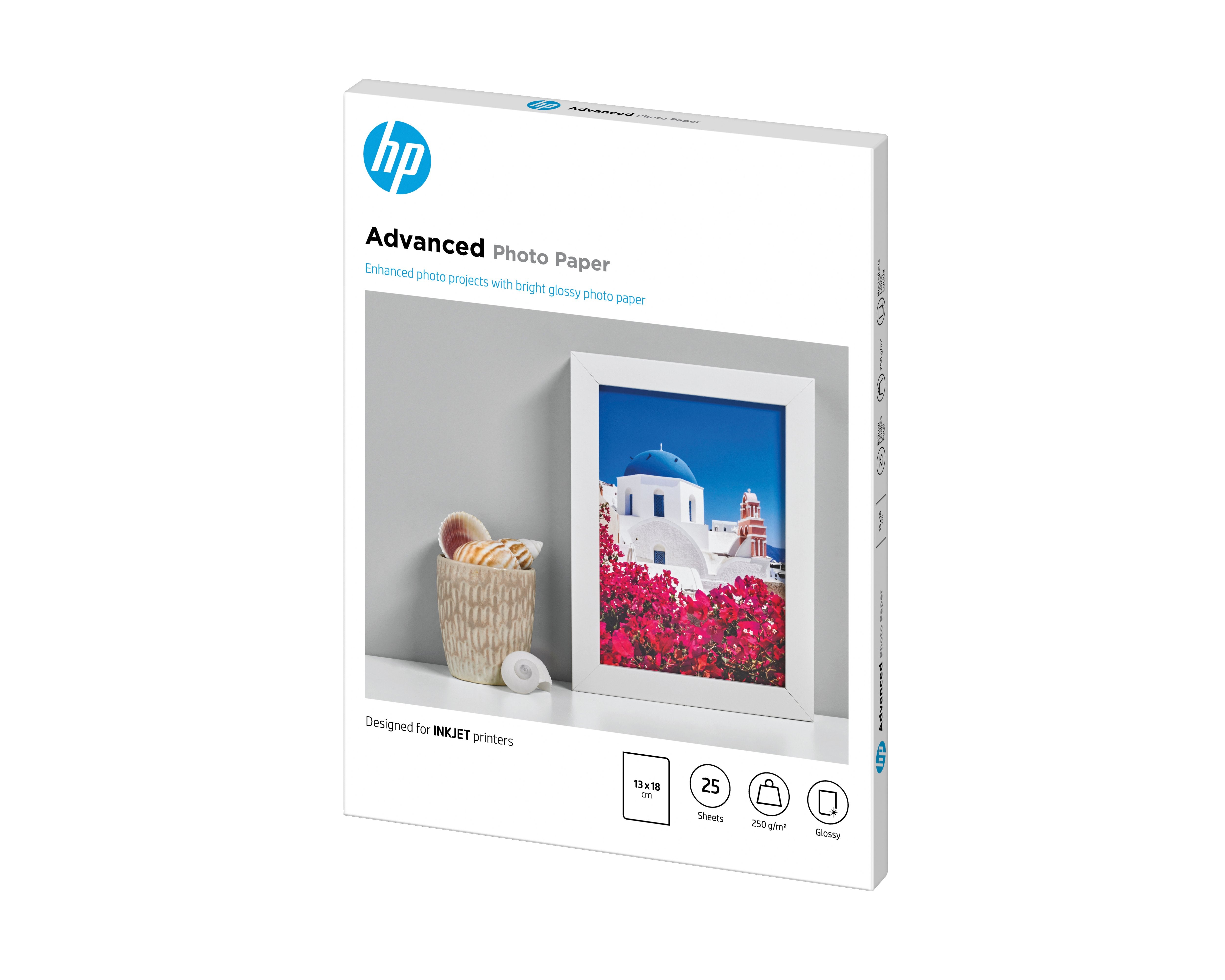 EAN 0882780349643 - HP Advanced Glossy Photo Paper-25 sht/13 x 18 cm borderless Brillo imagen 2
