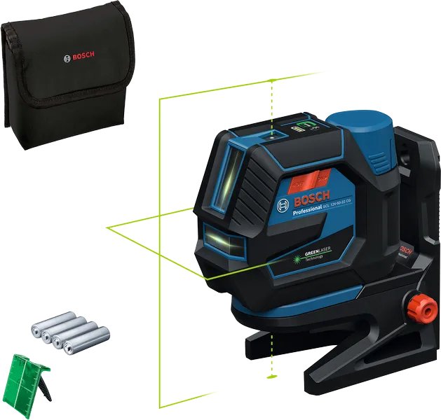 Bosch Professional Láser Combinado A Batería Gcl 12v-50-22 Cg Professional, Láser De Líneas Cruzadas Azul/Negro, Líneas Láser Verdes Y Puntos De Plomada, Incl. Soporte Giratorio Rm 20 0601066s00