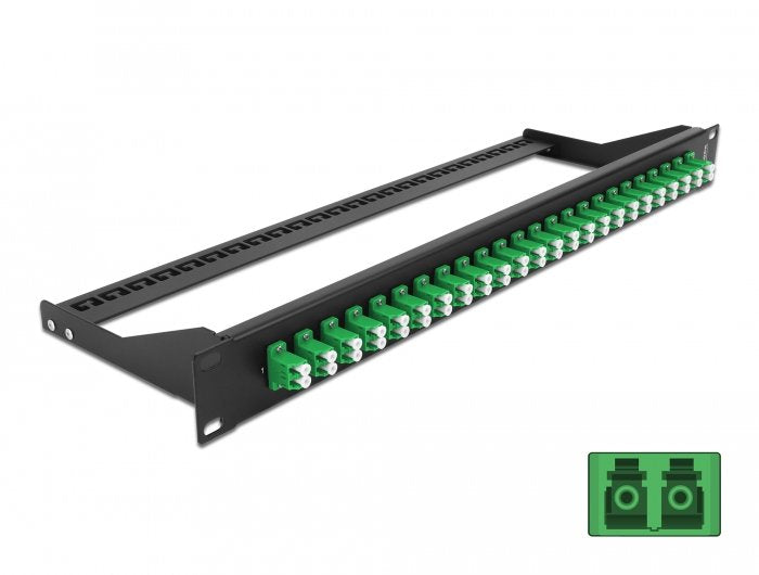 Delock 19" Lwl Patchpanel 24 Port Lc Duplex Verde