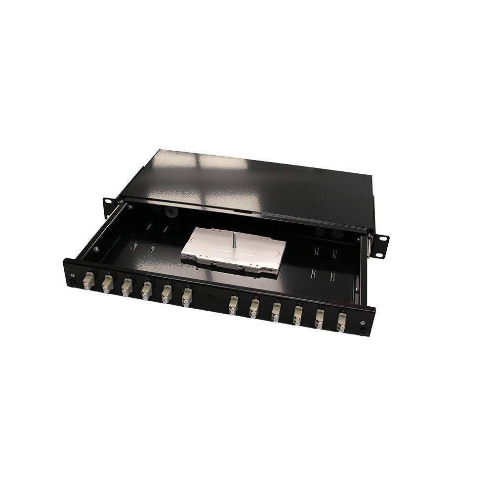 Fiber Box: 12xlc  Coupler+Screw + Splicetray