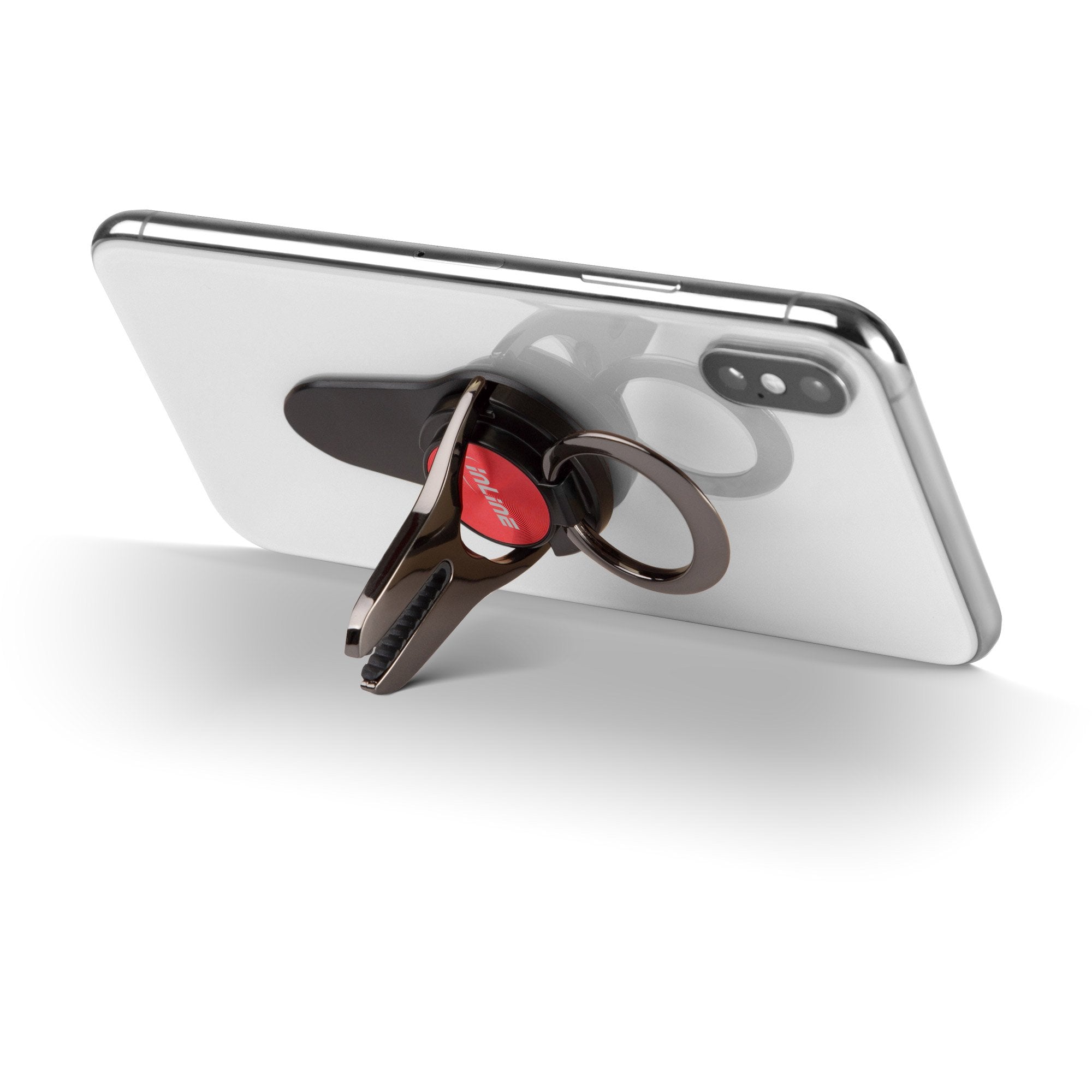 Inline Smartphone 3in1 Smartclip Soporte Para Automóvil, Soporte Para Dedos, Asa Autoadhesiva Para Smartphone