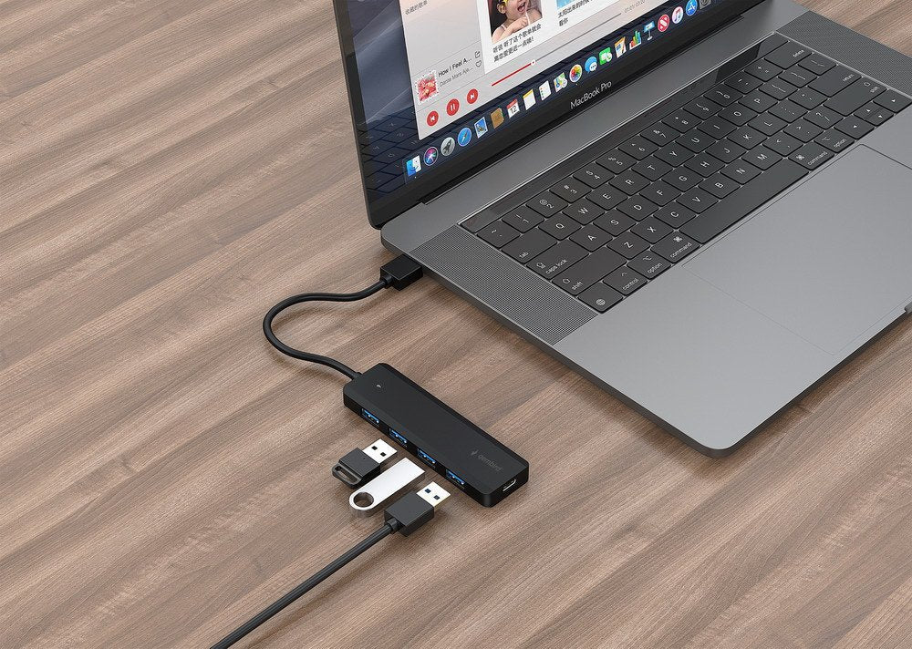Gembird Hub 4 Puertos Usb 3.1 Gen 1 Negro Uhb-U3p4p-02