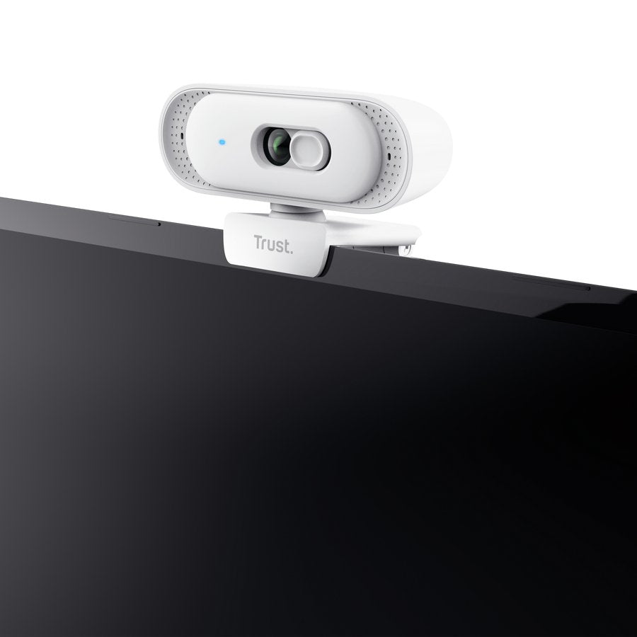 Webcam Trust Tomar 2k Qhd 2560x1440 30fps Fov 76 Grados Reduccion Ruido Privacidad Blanco