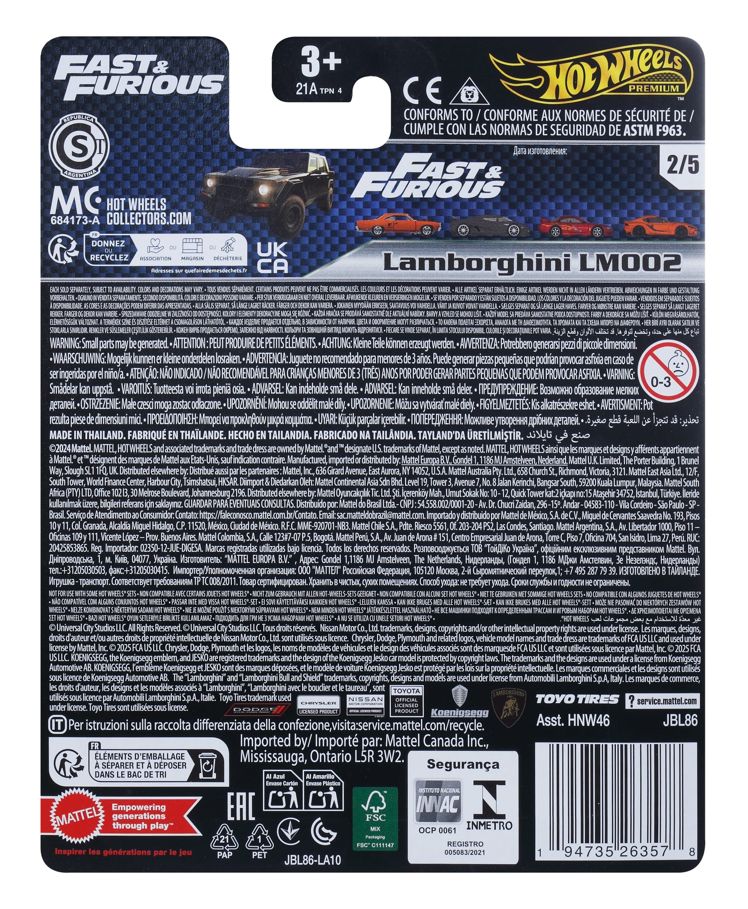 Pojazd Szybcy I Wsciekli, Lamborghini Lm002